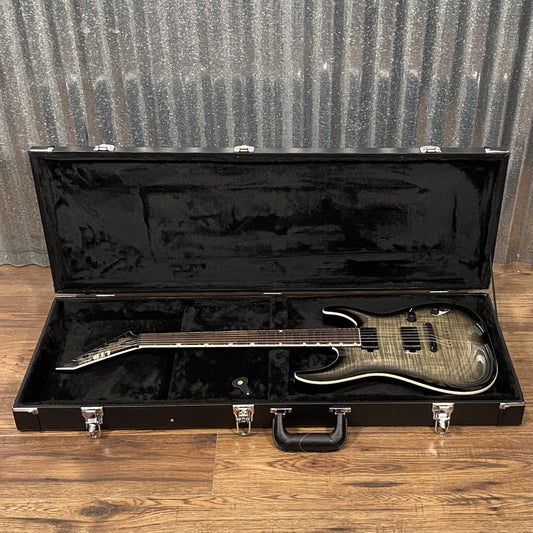 ESP LTD MH-1000NT Flame Charcoal Burst Guitar & Case #0514 Used