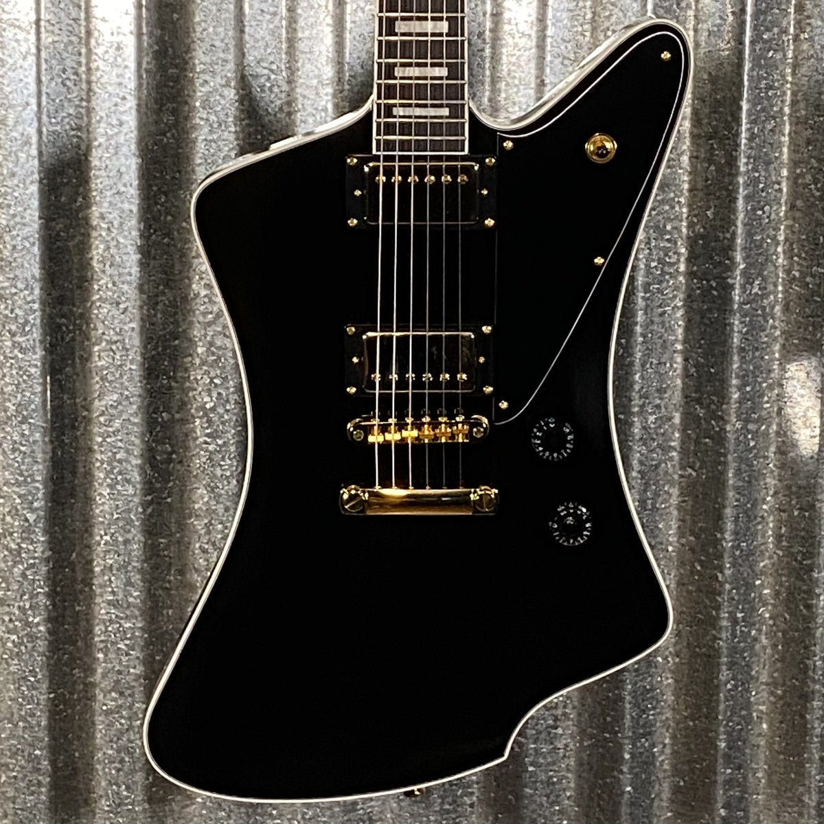 Westcreek Guitars Mirage T Bird Style Dual Humbucker Guitar Black #0004 Used