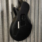 ESP LTD EC FR Black Metal Floyd Rose Black Satin Guitar & Case #1348 Used