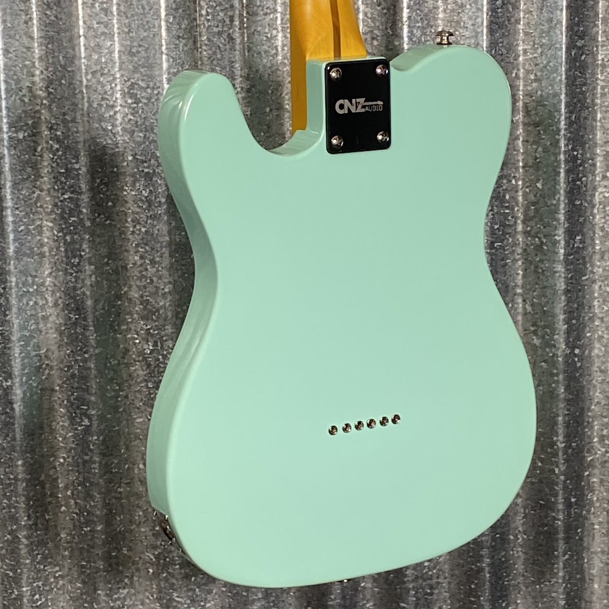 CNZ Audio TL-SHH-SG-TRPG Surf Green Semi Hollow Guitar & Bag #0854 Used