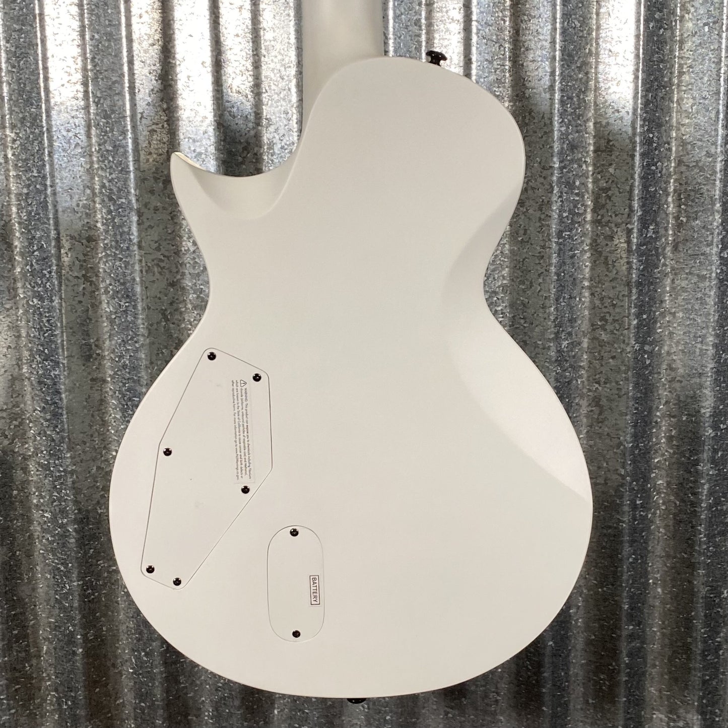ESP LTD EC Arctic Metal Snow White Satin Guitar ECARMSWS #0177 Used