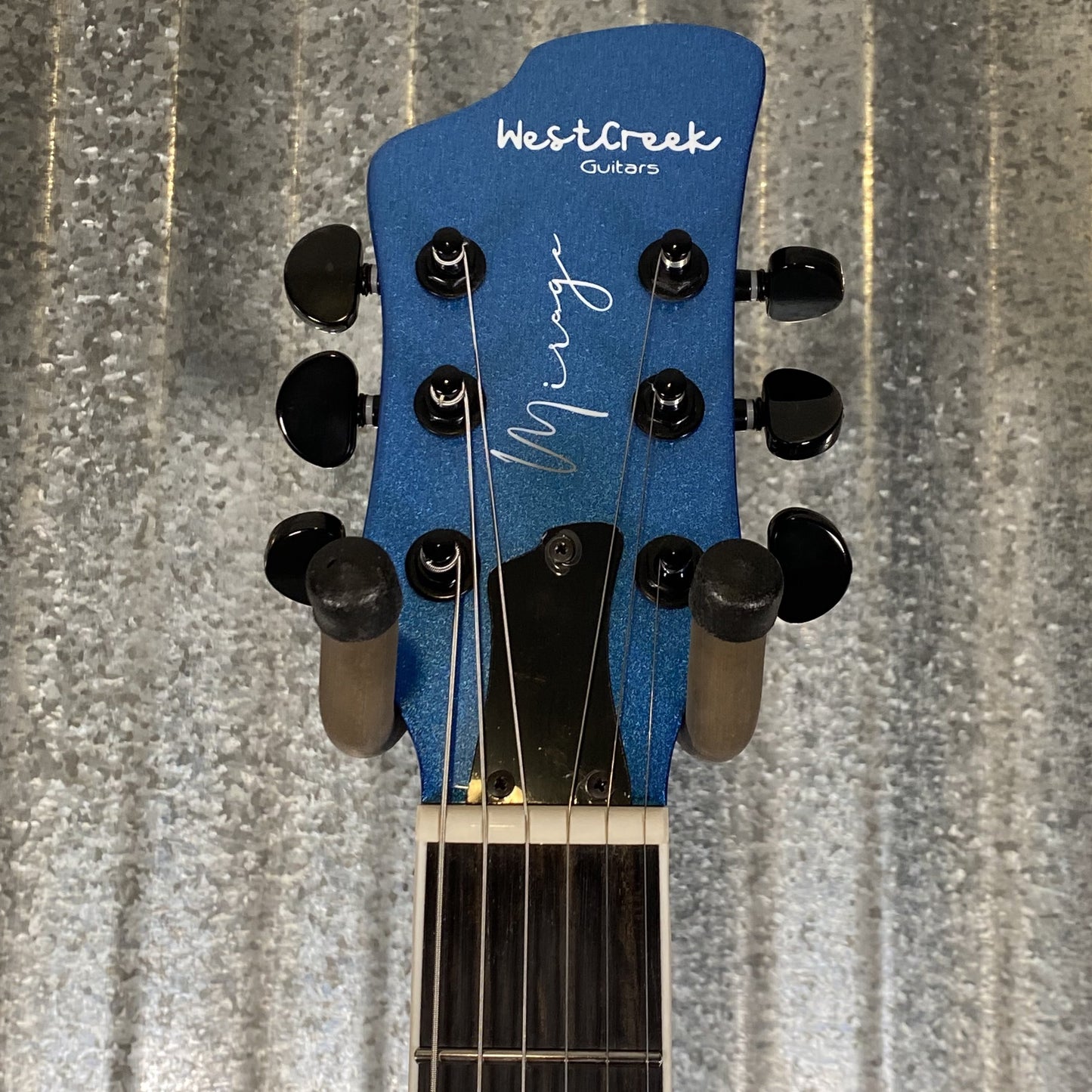 Westcreek Guitars Mirage T Bird Style Dual Humbucker Guitar Blue #0155 Used