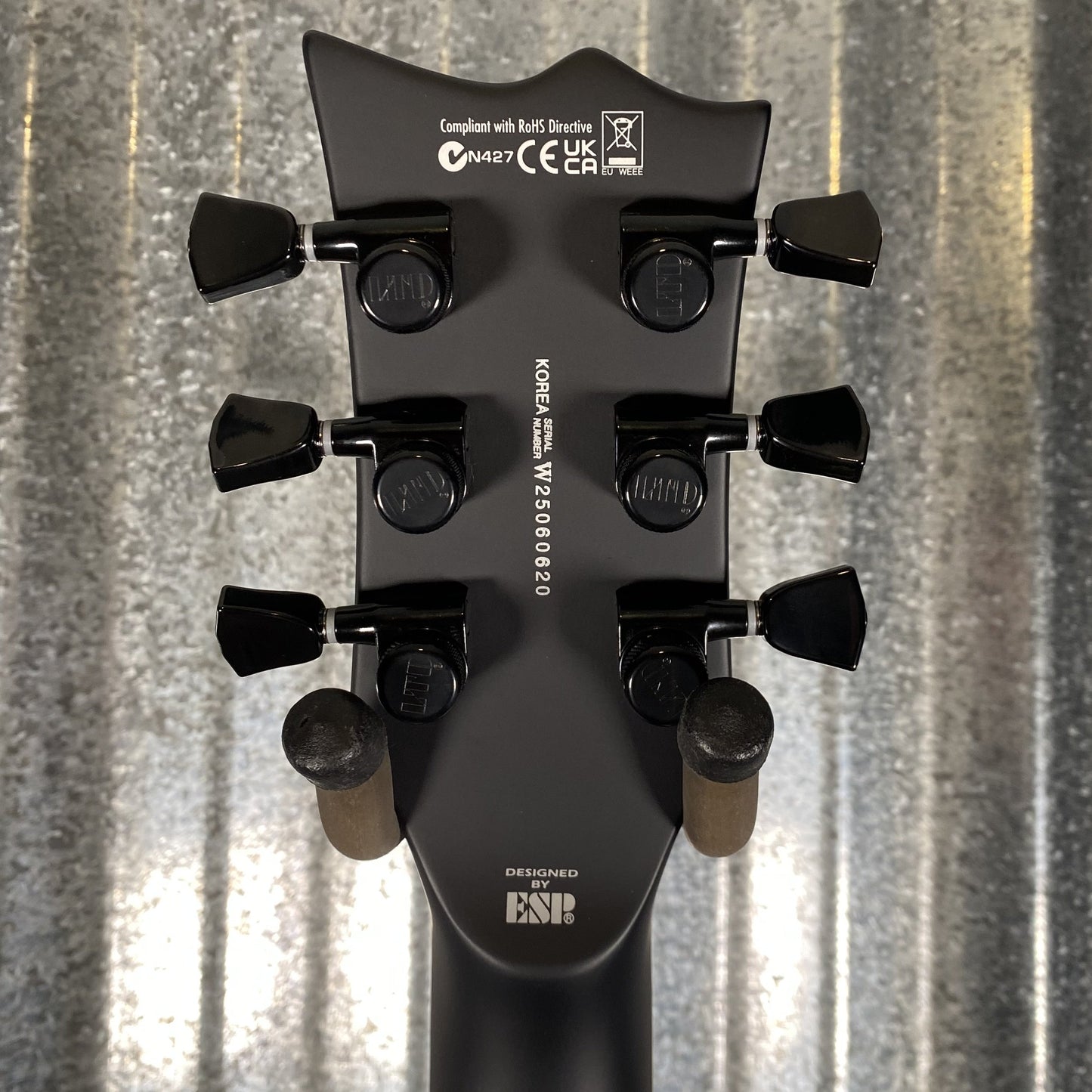 ESP LTD EC-01FT QM Quilt Top Charcoal Burst Satin Teardrop Guitar EC01FTQMCHBS #0620 Used