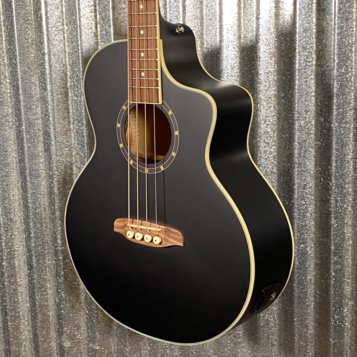 Ortega D7CE-SBK-4 Black 4 String Acoustic Electric Bass #0712