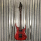Musily MSM6 Heavy Metal Hard Tail Ash Transparent Lava Red Guitar #0001