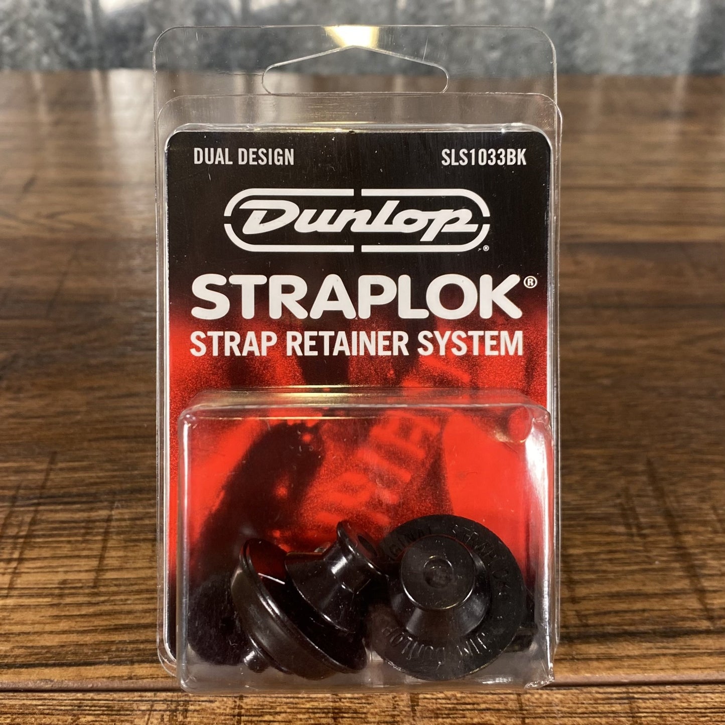 Dunlop Straplok SLS1033BK Dual Design Strap Lock Black Straplock Retainer