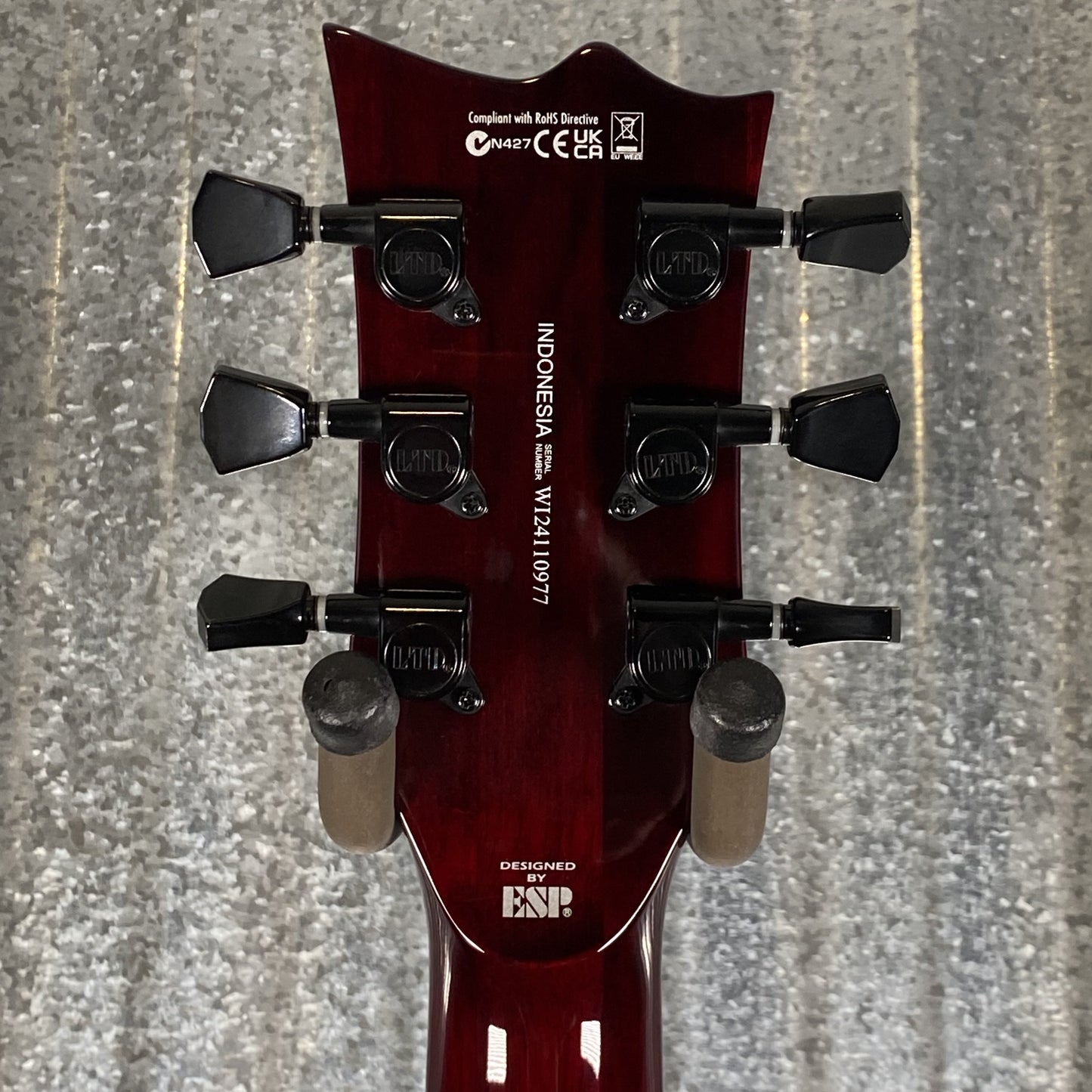 ESP LTD EC-201 Flat Top  See Thru Black Cherry Gutar EC201FTSTBC #0977 Used