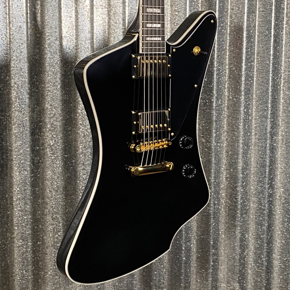Westcreek Guitars Mirage T Bird Style Dual Humbucker Guitar Black #0012 Used