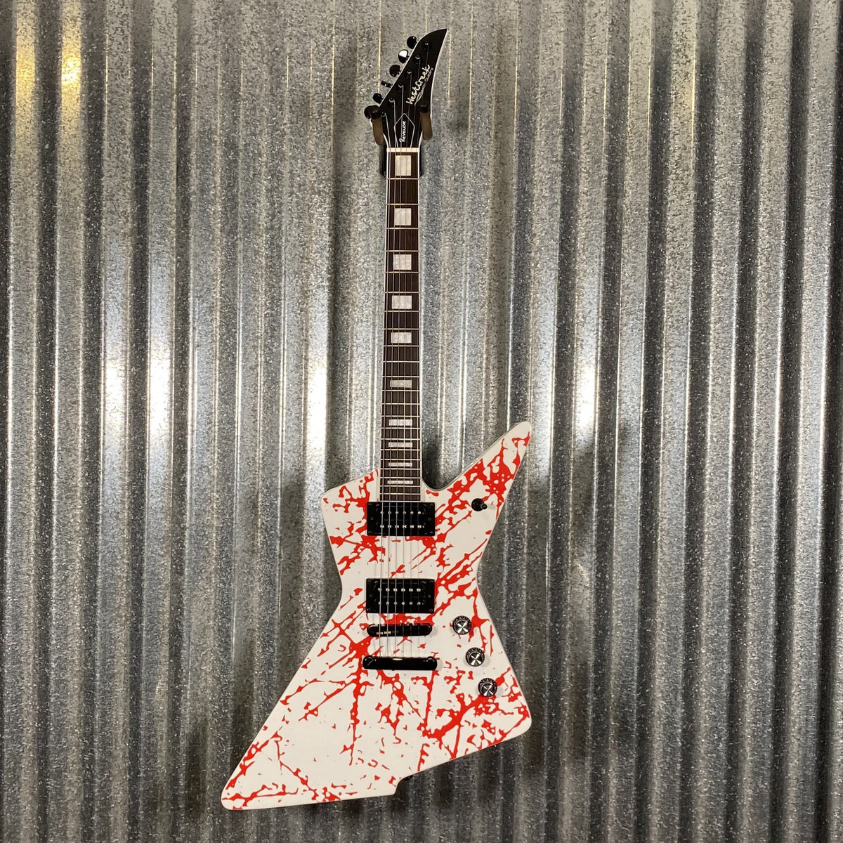Westcreek Guitars Revenge Explorer Style Scratch White Red #0076 Used