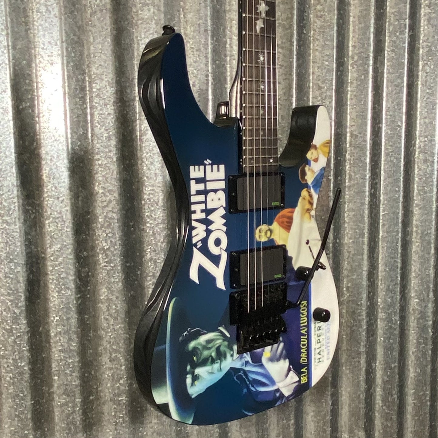 ESP LTD KH-WZ Kirk Hammett White Zombie Graphic EMG Guitar & Case LKHWZ #3808 Used