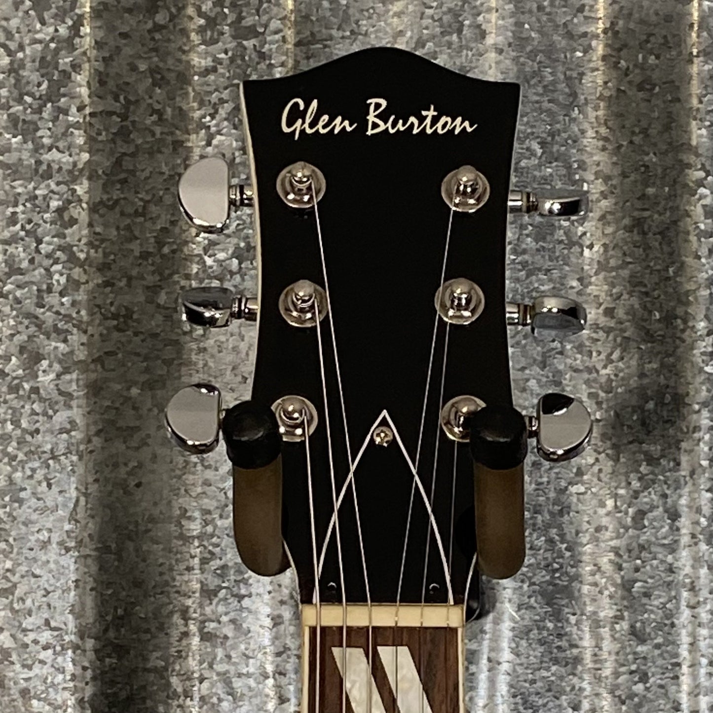 Glen Burton GE775 Chicago Hollow Body White Guitar #0000 Used