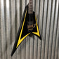 ESP LTD Alexi Laiho Arrowhead SE Black Yellow Pinstripe Guitar & Case USED #0904