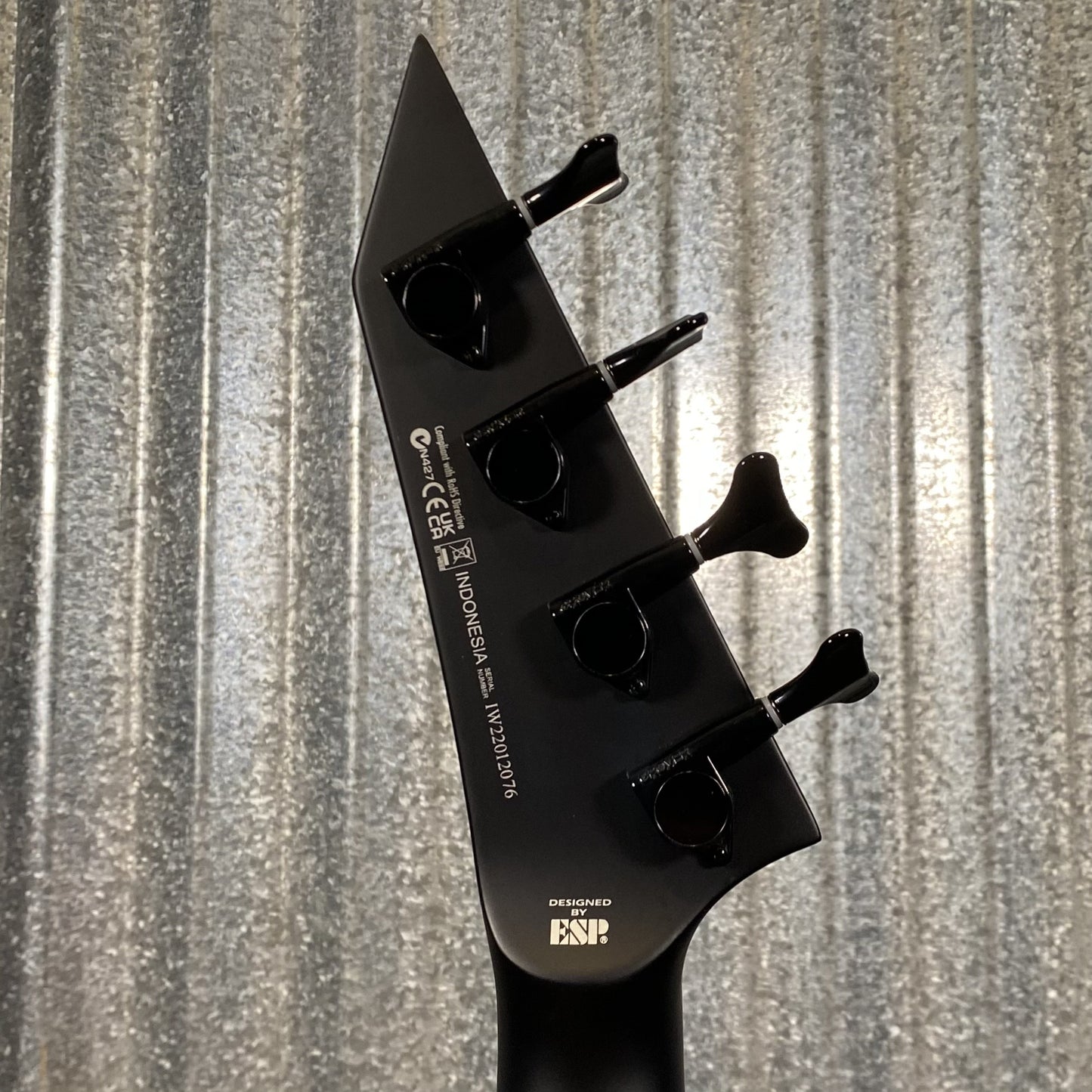 ESP LTD M-4 Black Metal Black Satin 4 String Bass LM4BKMBLKS1 #2076 Used