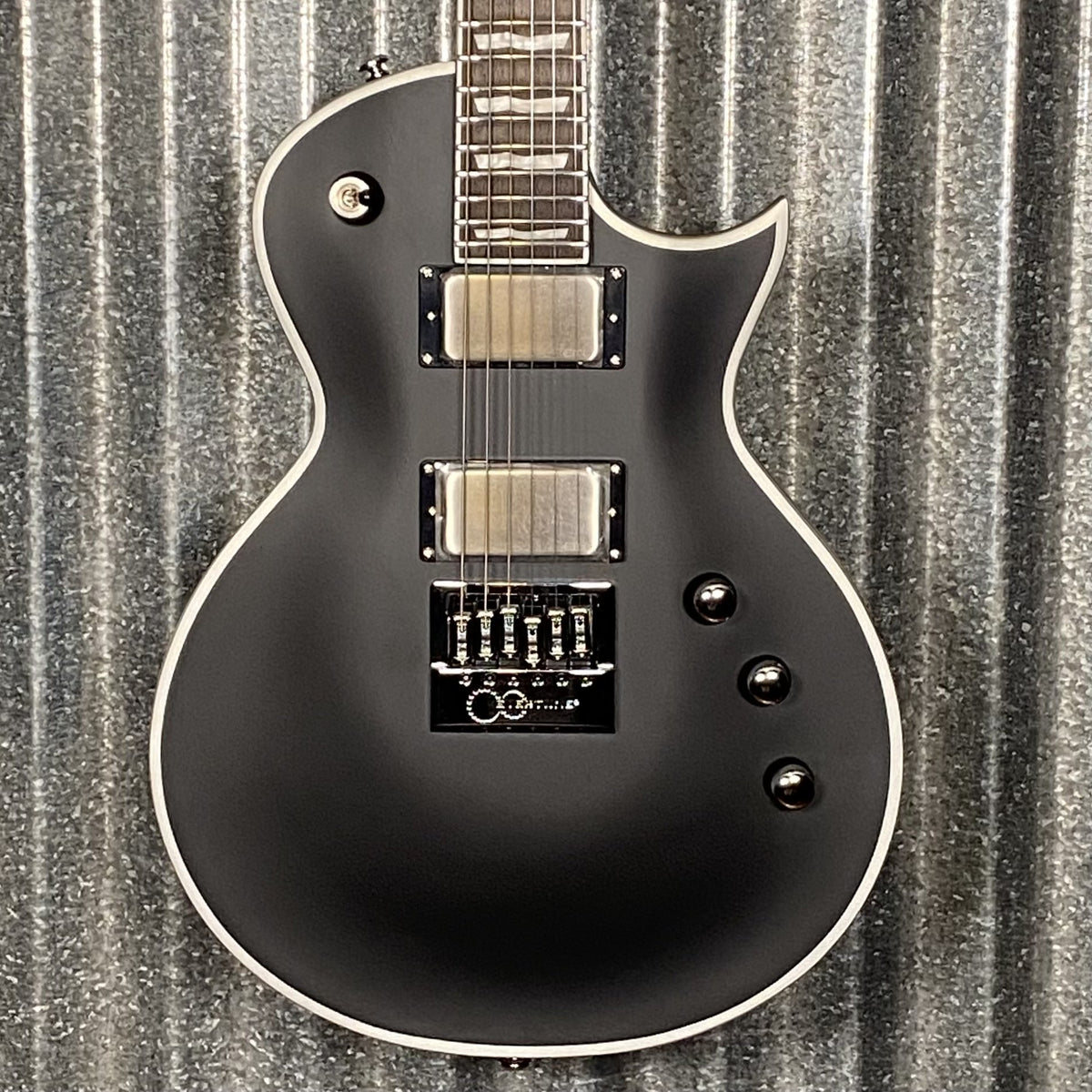 ESP LTD EC-1000 ET Evertune Bold Binding Black Guitar EC1000ETBBBLKS #0743 Used