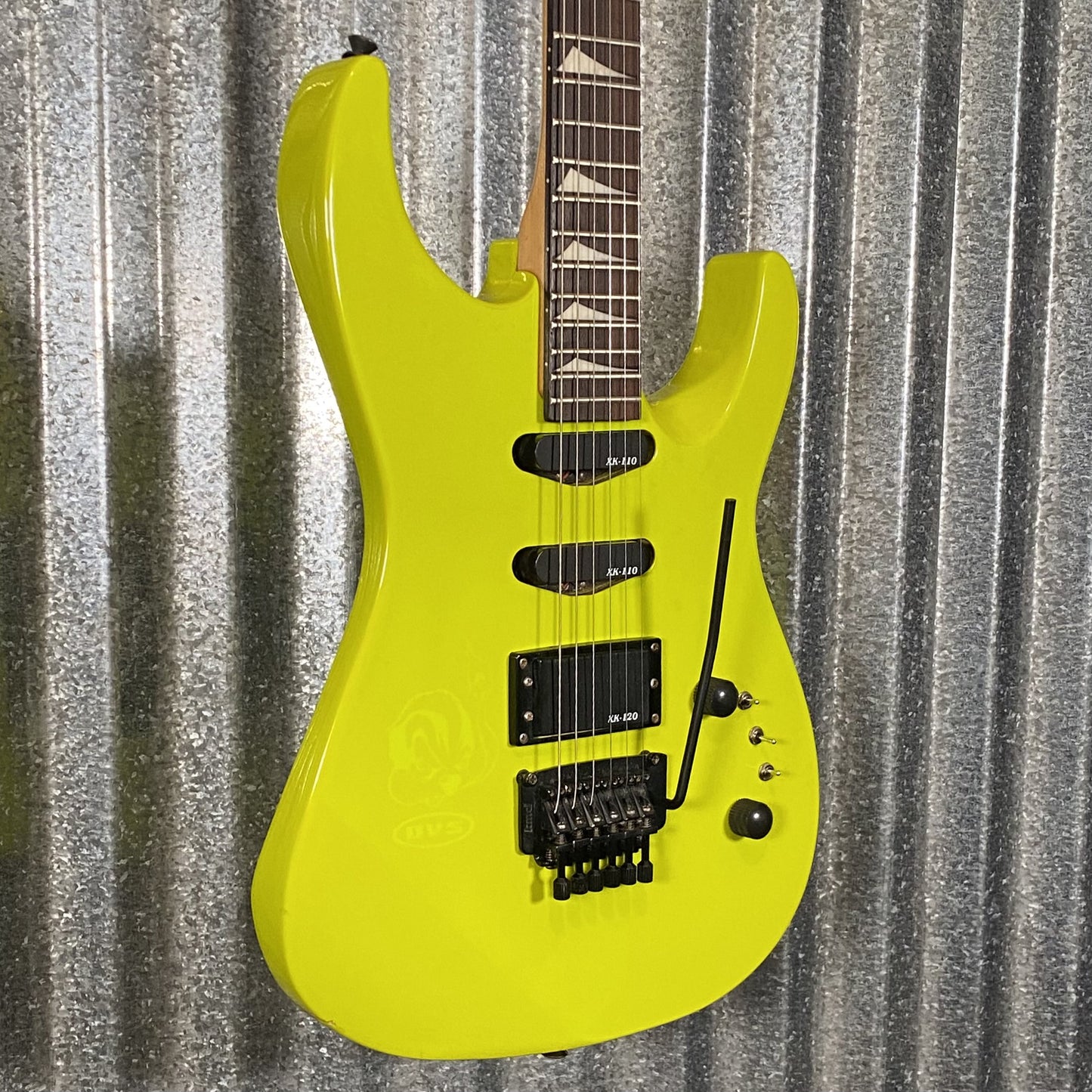 Applause GTX-23 Superstrat Neon Yellow Guitar 1980's Korea #9982 Used