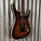 ESP LTD MH-1000 Evertune Flame Dark Brown Sunburst Guitar & Case #0341 Used