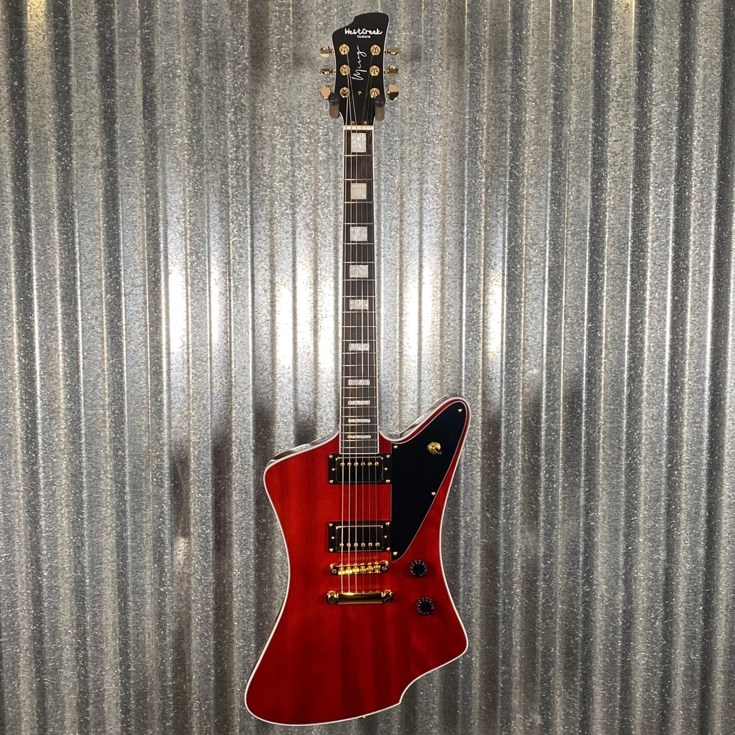 Westcreek Guitars Mirage T Bird Style Dual Humbucker Guitar Red #0046 Used