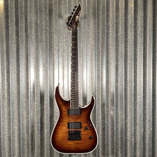 ESP LTD MH-1000 Evertune Flame Dark Brown Sunburst Guitar MH1000ETDBSB #0324 Used