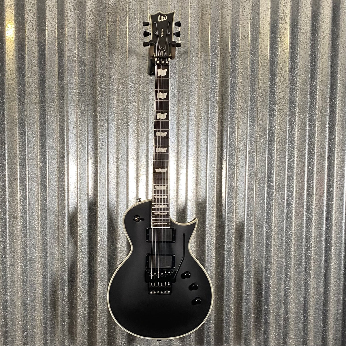 ESP LTD EC-1000 FR Floyd Rose Black Satin EMG Guitar EC1000FRBLKS #0758 Used
