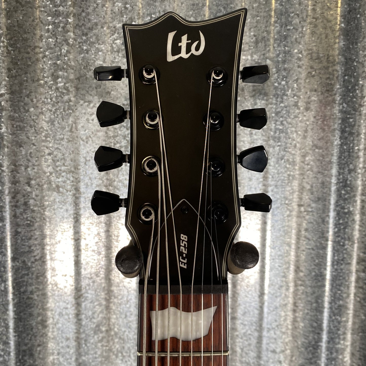 ESP LTD EC-258 8 String Black Satin Guitar EC258BLKS #1627 Used