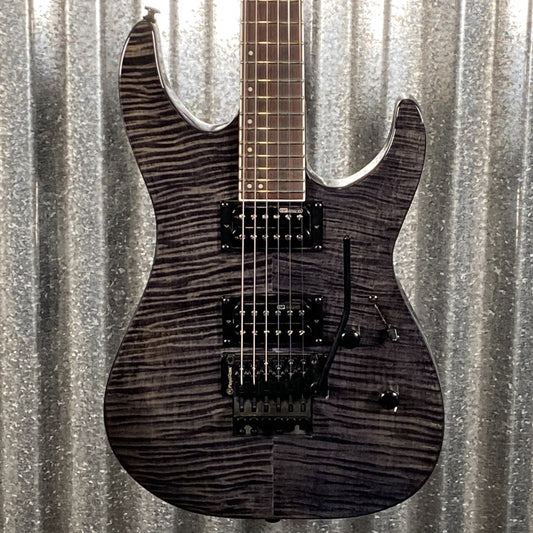 ESP LTD M-200 Flame Top See Thru Black Guitar M200FMSTBLK #0648 Used