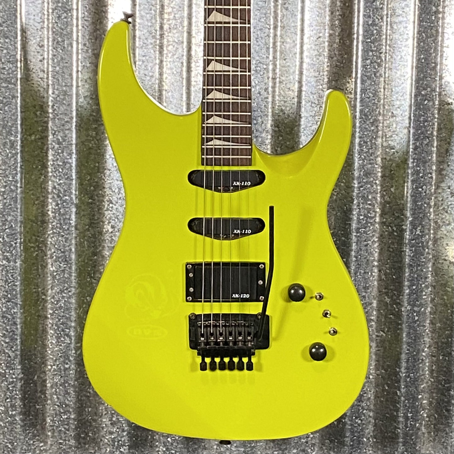 Applause GTX-23 Superstrat Neon Yellow Guitar 1980's Korea #9982 Used