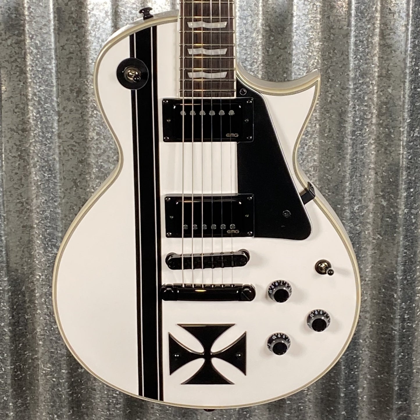 ESP LTD Iron Cross Jame Hetfield Snow White Guitar & Case IRONCROSSSW #2023 Used