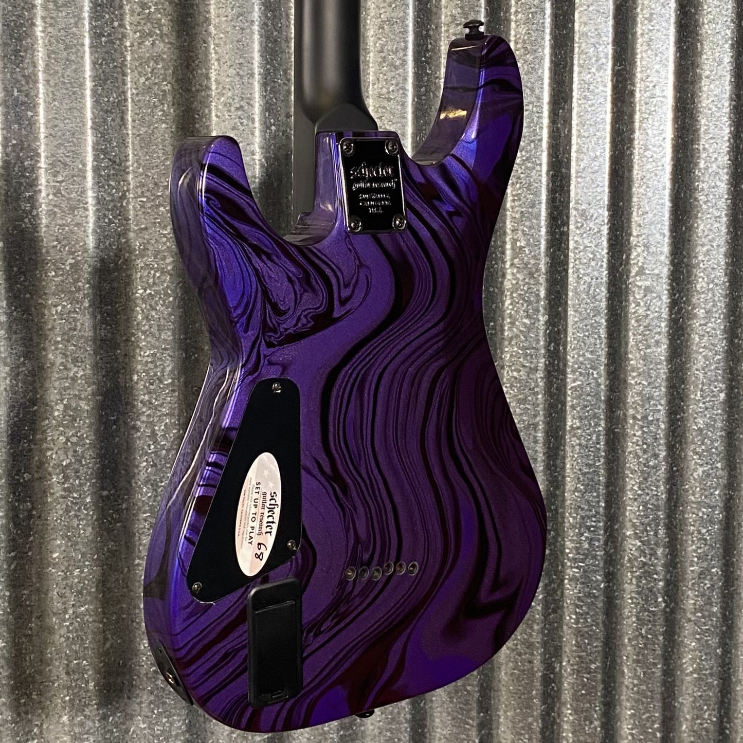 Schecter C-1 Hydro Dip Purple Obsidian Guitar #0588