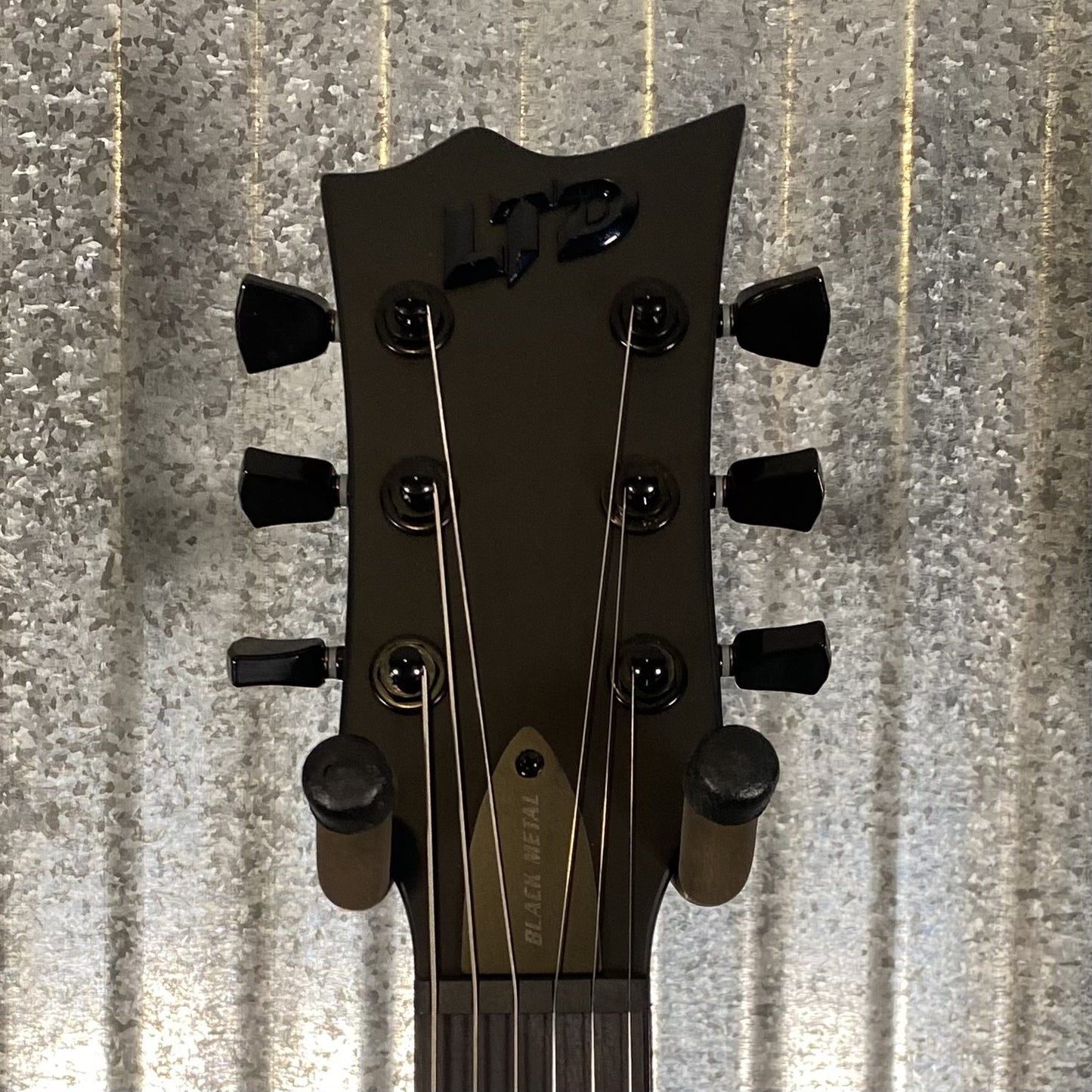 ESP LTD EC Black Metal Black Satin Guitar ECBKMBLKS #1990 Used