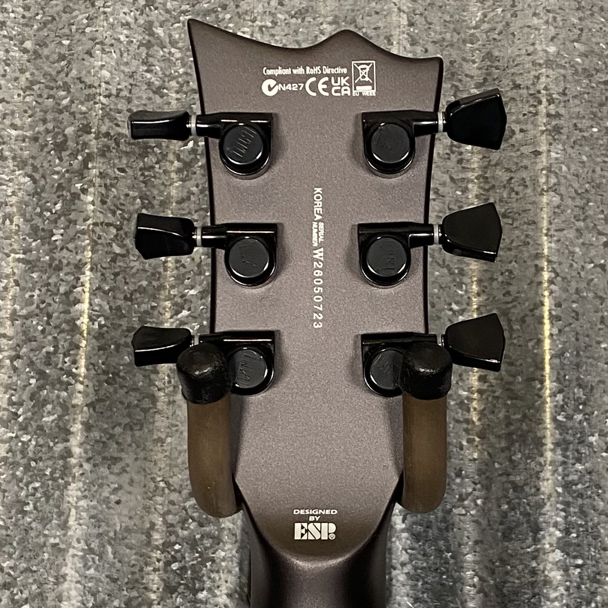 ESP LTD EC-1000 Baritone Charcoal Metallic Satin Guitar EC1000BCHMS #0723 Used