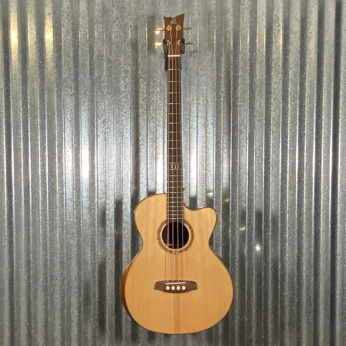 Ortega STRIPEDSU.ACB Natural 4 String Acoustic Electric Bass & Bag #1608