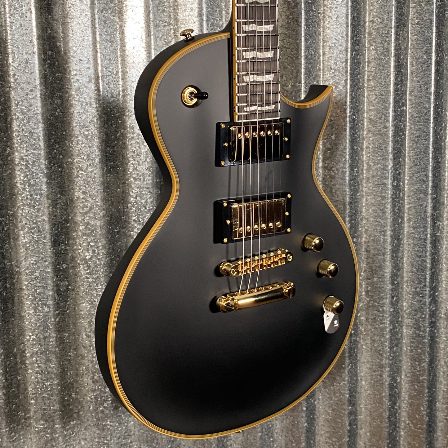 ESP LTD EC-1000 Vintage Black Seymour Duncan Guitar & Case #0092 Used