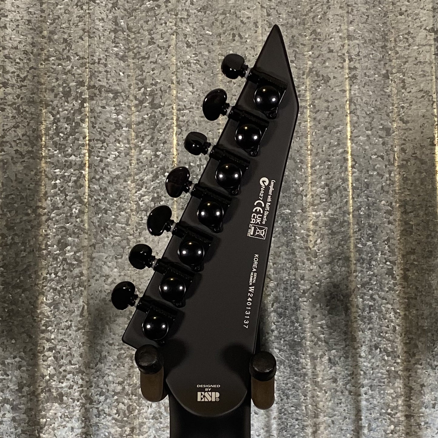 ESP LTD M-1007B 7 String Baritone Quilt Top Charcol Burst Guitar #3137 Used