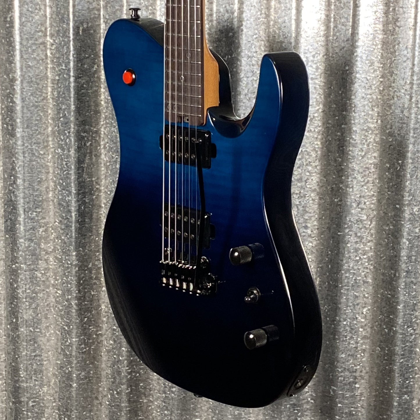 Westcreek Guitars Helyx T Style Dual Humbucker Ocean Vortex Blue Guitar #0050 Used