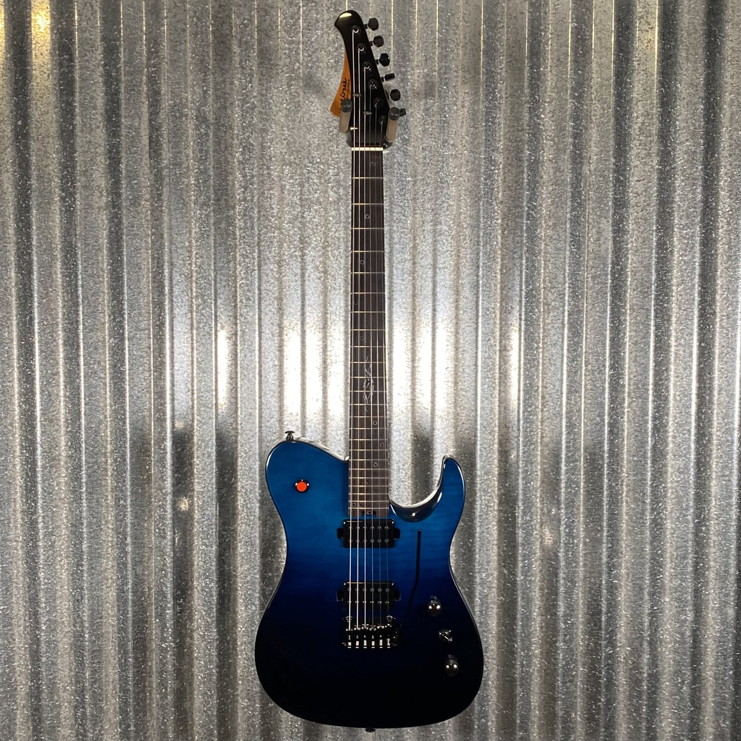 Westcreek Guitars Helyx T Style Dual Humbucker Ocean Vortex Blue Guitar #0019 Used