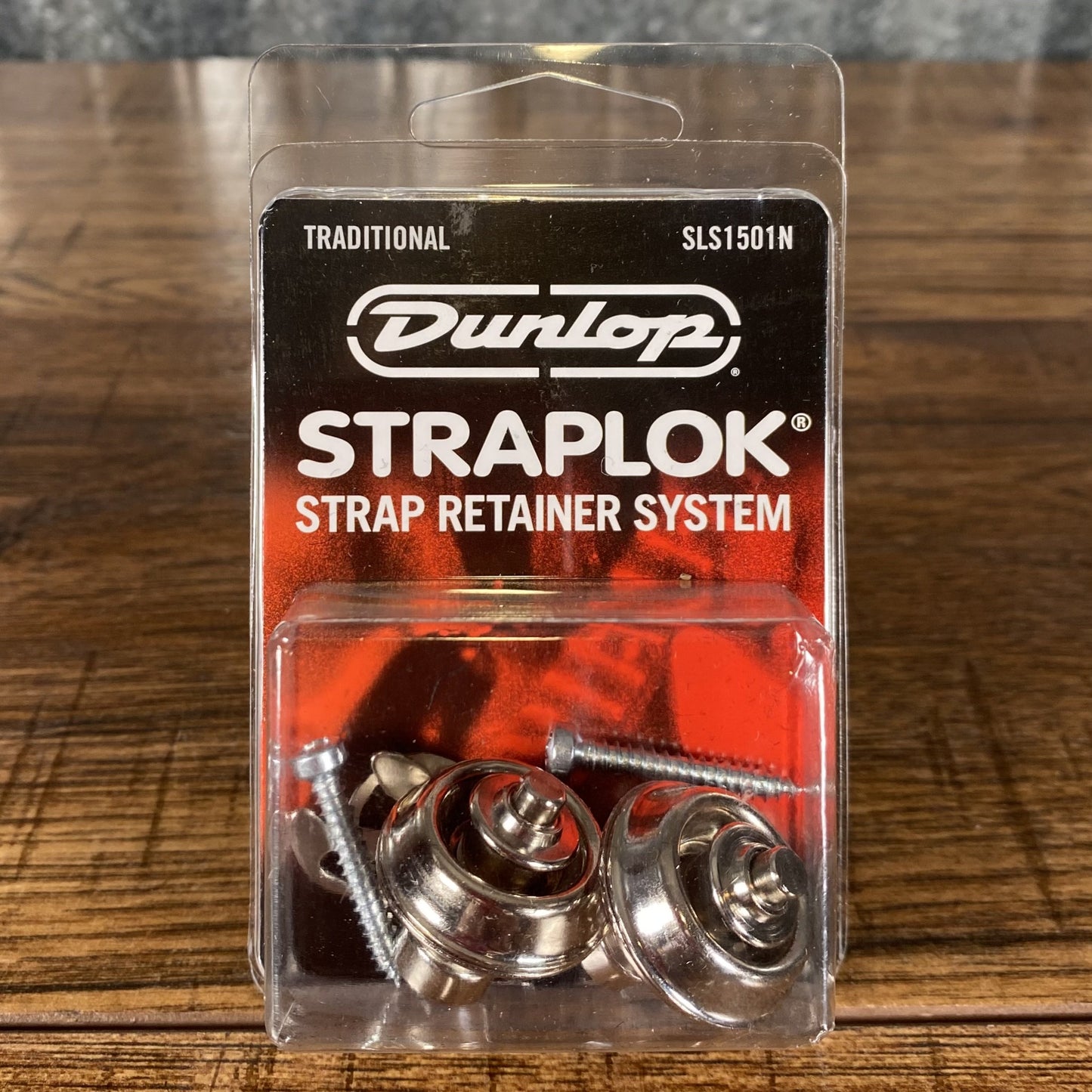 Dunlop Straplok SLS1501N Dual Design Traditional Strap Lock Set Nickel