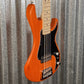 G&L USA Kiloton 5 Clear Orange Frost 5 String Bass & Case #2135 Used