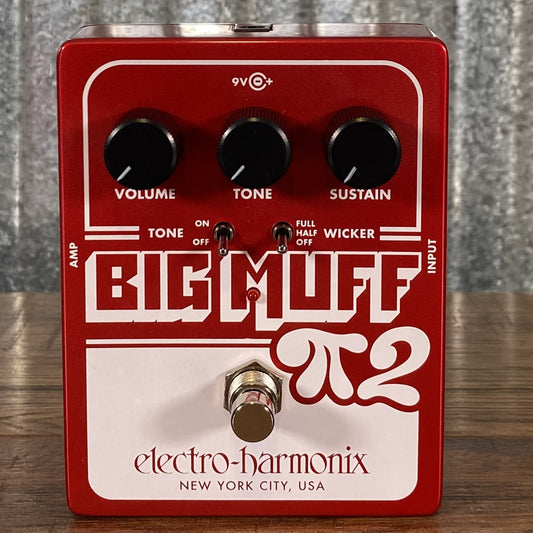 Electro-Harmonix EHX Big Muff Pi 2 with Tone Wicker Fuzz Guitar Effect Pedal Demo