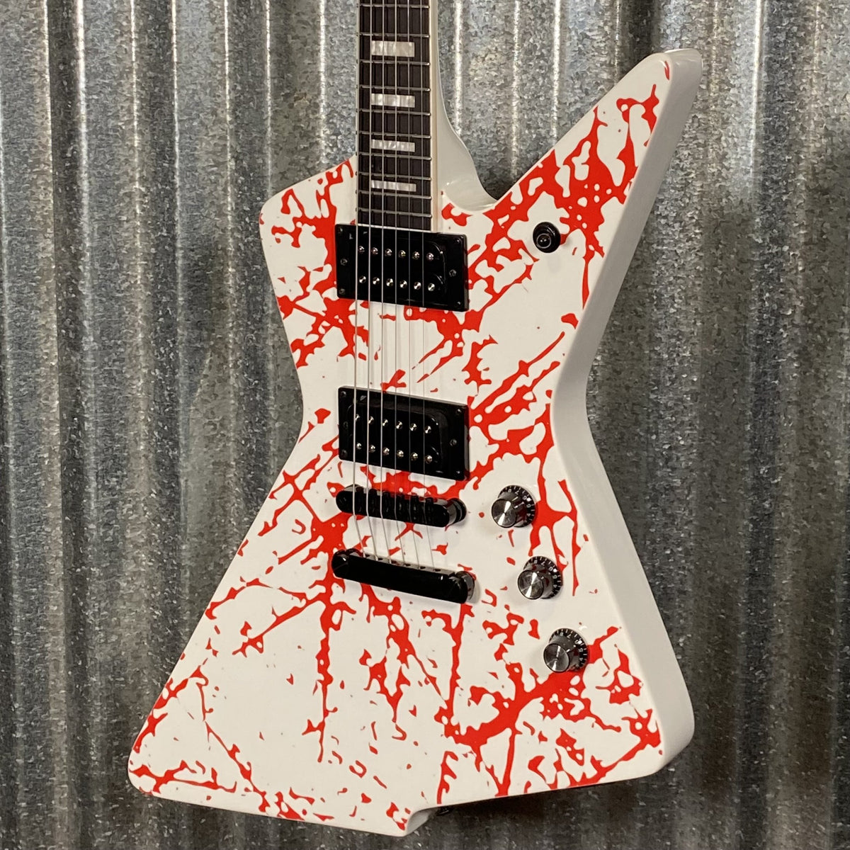 Westcreek Guitars Revenge Explorer Style Scatch Whte Red #0059 Used