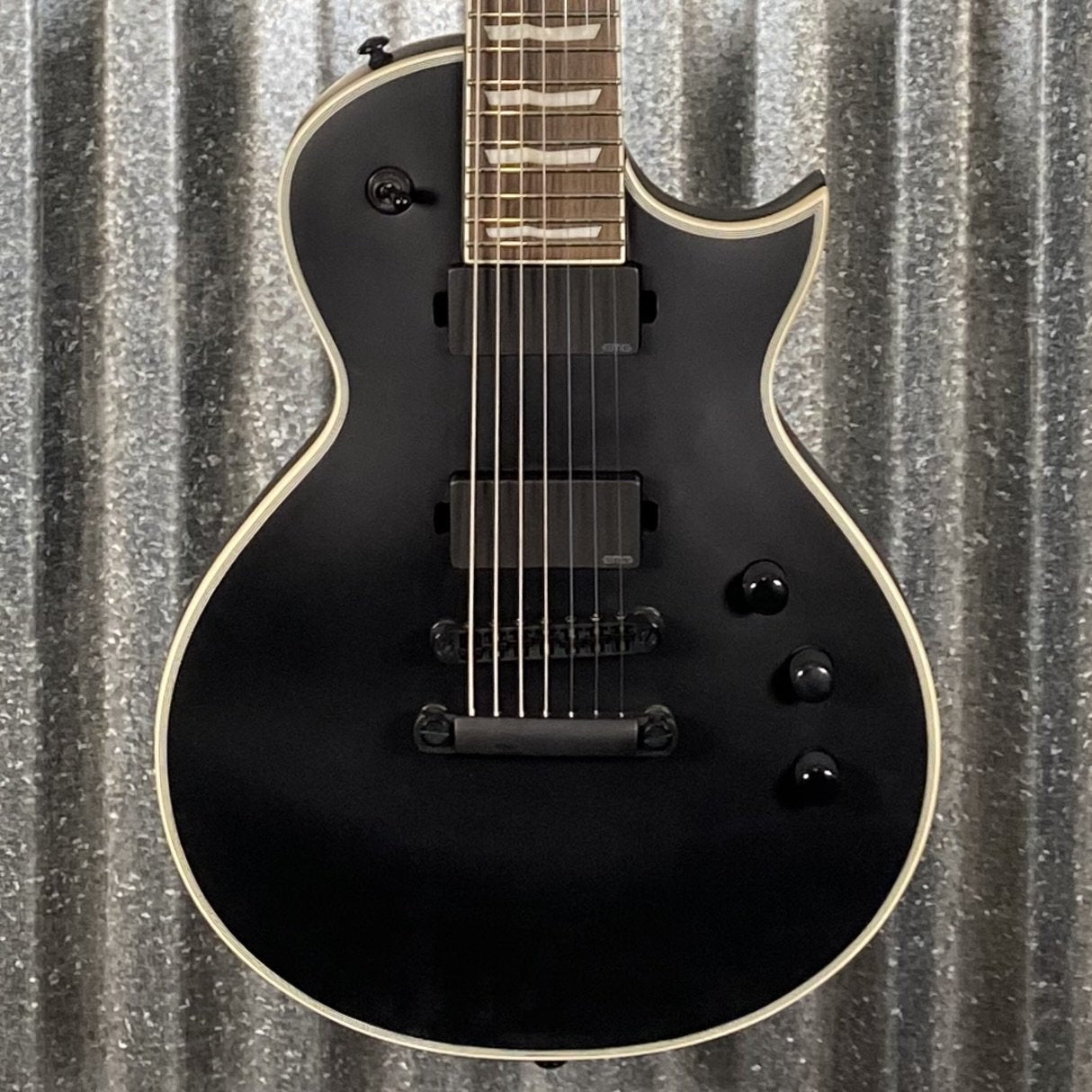 ESP LTD EC-407 7 String Black Satin Guitar EC407BLKS #1218 Used