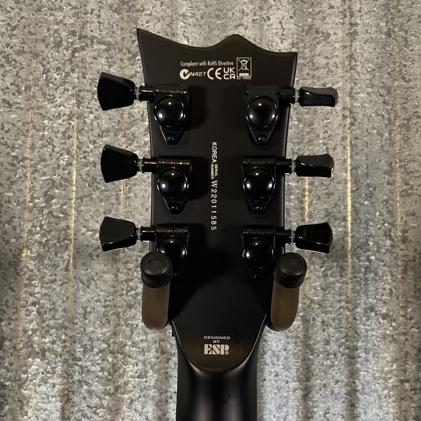 ESP LTD EC FR Black Metal Floyd Rose Black Satin Guitar ECFRBKMBLKS #1585 Used