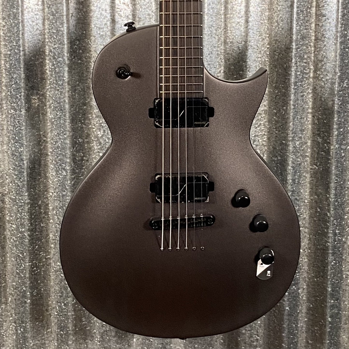ESP LTD EC-1000B Baritone Charcoal Metallic Satin Guitar #0493 Used