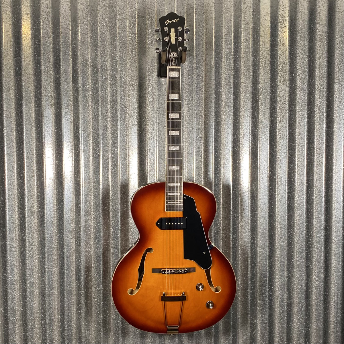 Grote P90 Jazz Hollow Body Guitar Vintage Sunburst #1919 Used