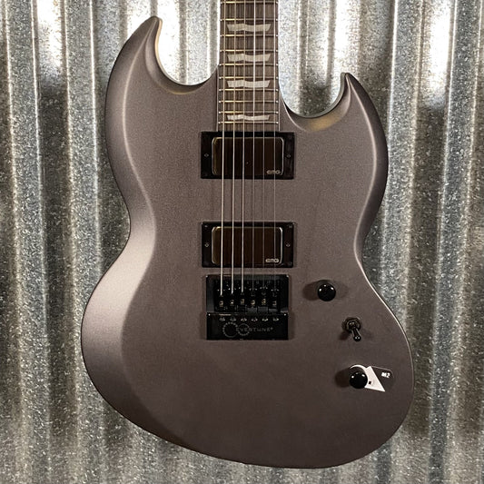 ESP LTD Viper-1000 Evertune Charcoal Metallic Satin EMG Guitar & Case #1512 Used
