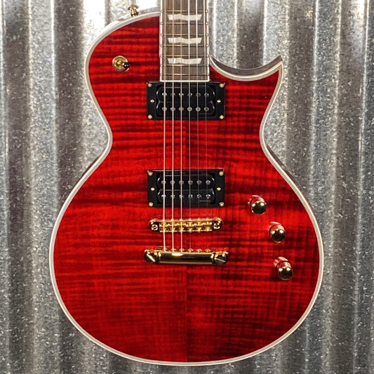 ESP LTD EC-1000T CMT Flame Top See Thru Black Cherry Guitar EC1000TCTMFMSTBC #1634 Used