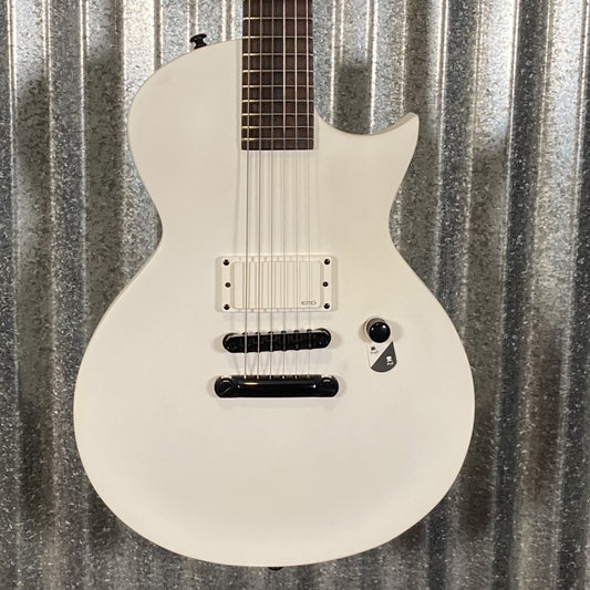 ESP LTD EC Arctic Metal Snow White Satin Guitar & Case #0589 Used