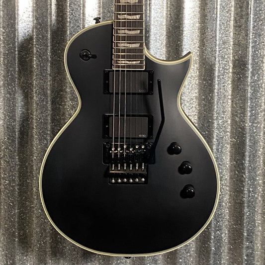 ESP LTD EC-1000 FR Floyd Rose Black Satin EMG Guitar & Case #1888 Used