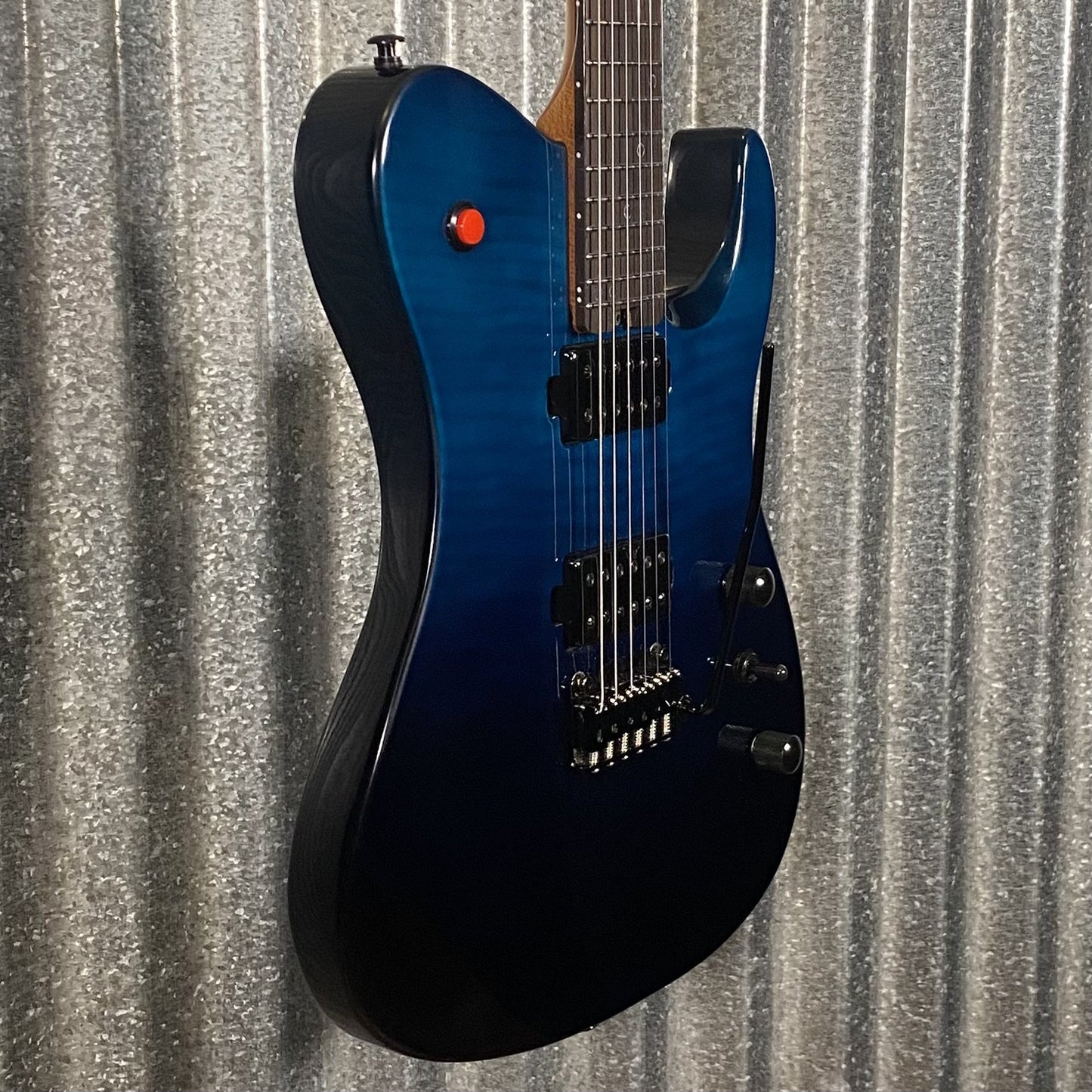 Westcreek Guitars Helyx T Style Dual Humbucker Ocean Vortex Blue Guitar #0034 Used