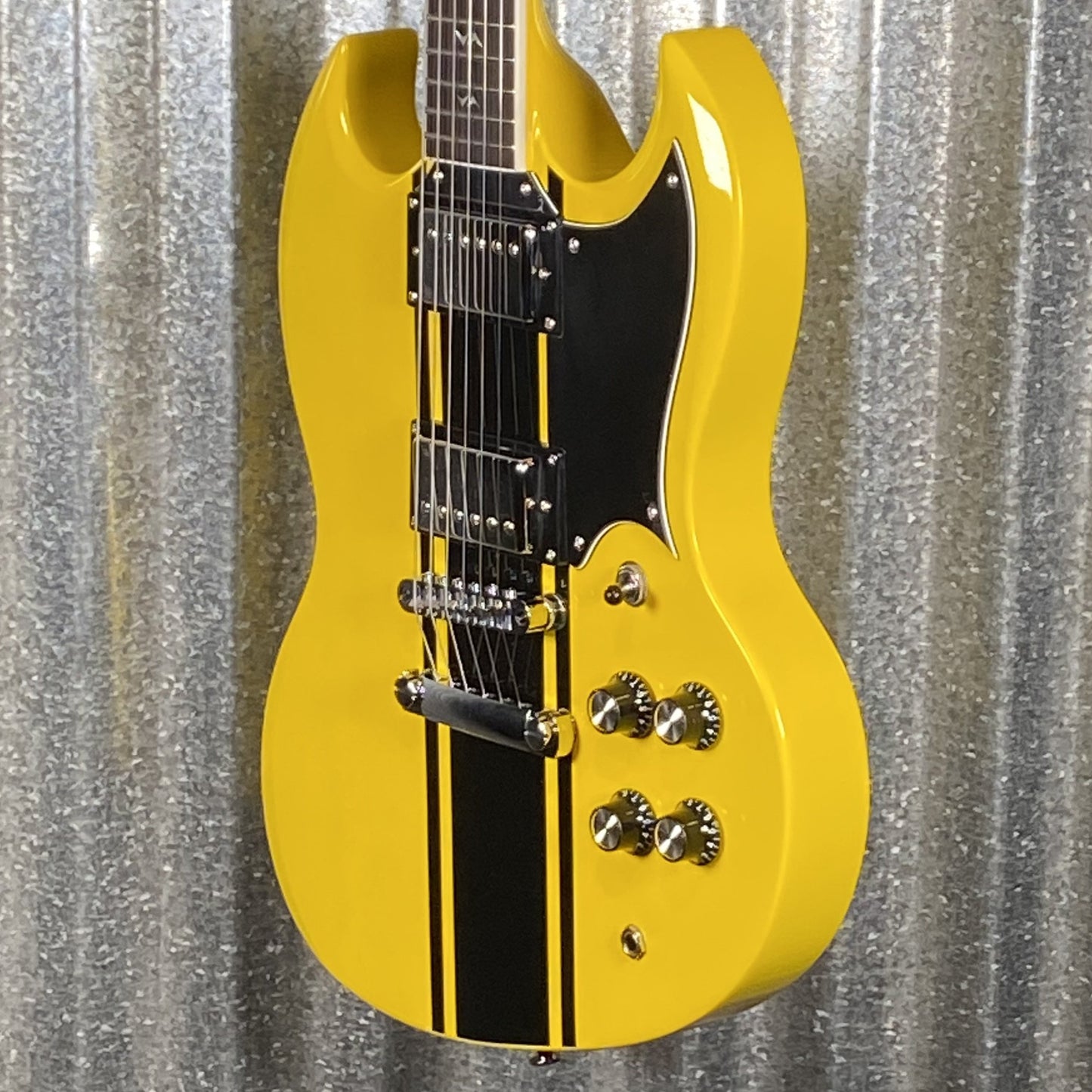 Westcreek Guitars Racer SG Offset Style Bumble-B Yellow #0028 Used