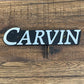 Carvin Logo 1.5x7.5 Inch Plastic Used